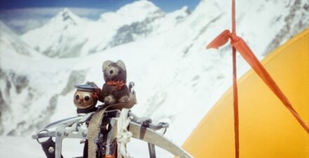 Obóz na lodowcu Khumbu. Rok 1979.