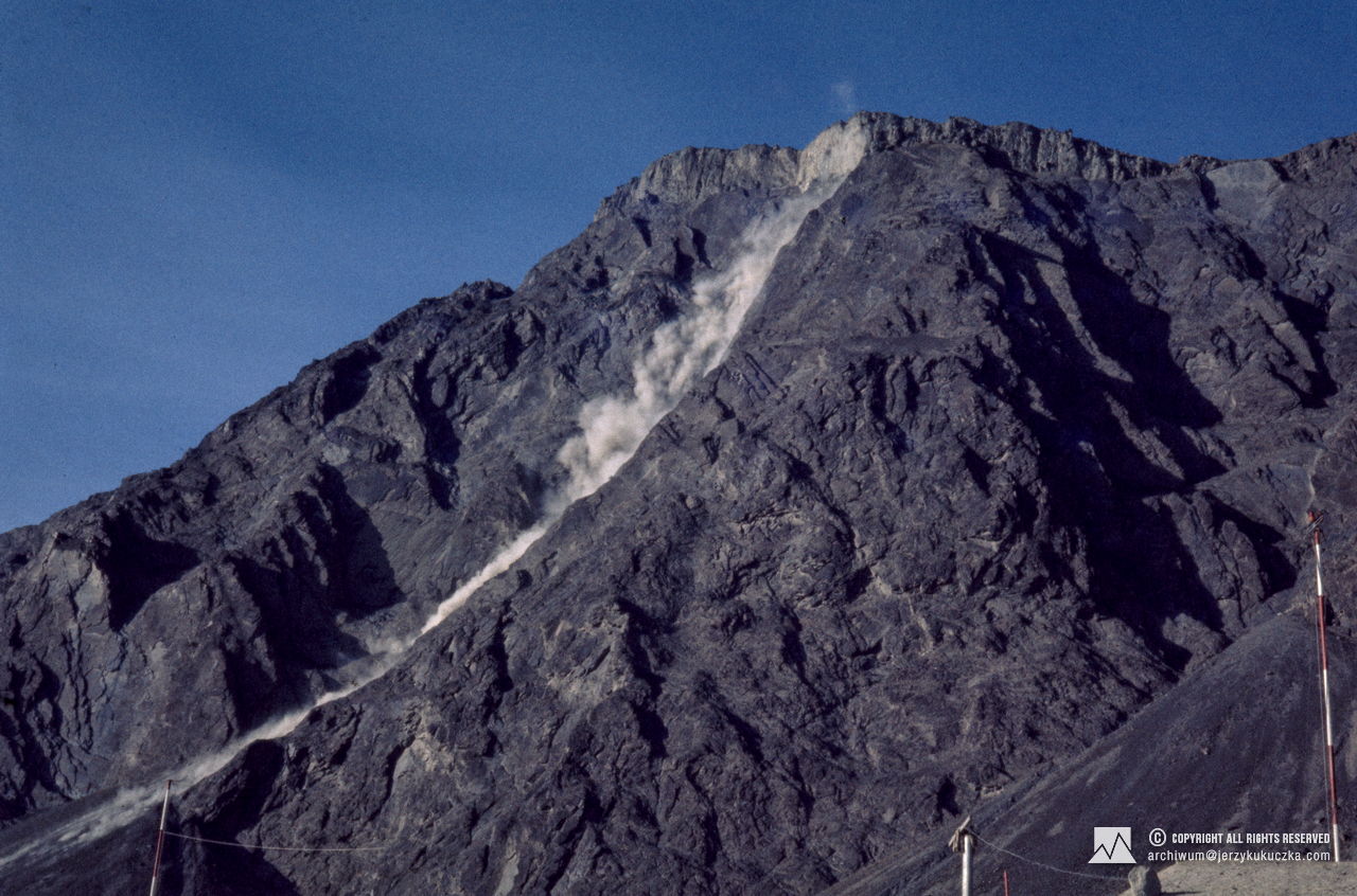 Landslide on a nearby mountain.