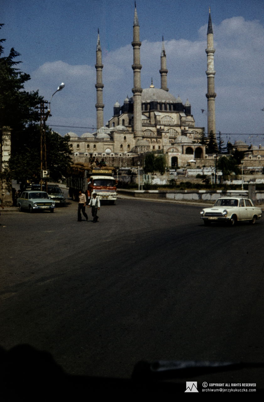 Selimiye Mosque in Edirne. Travel of the participants of the expedition through Turkey. Route from Katowice to Islamabad.