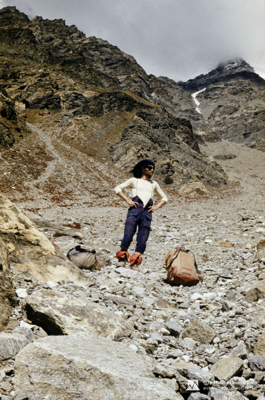 Marek Pronobis near the base camp.