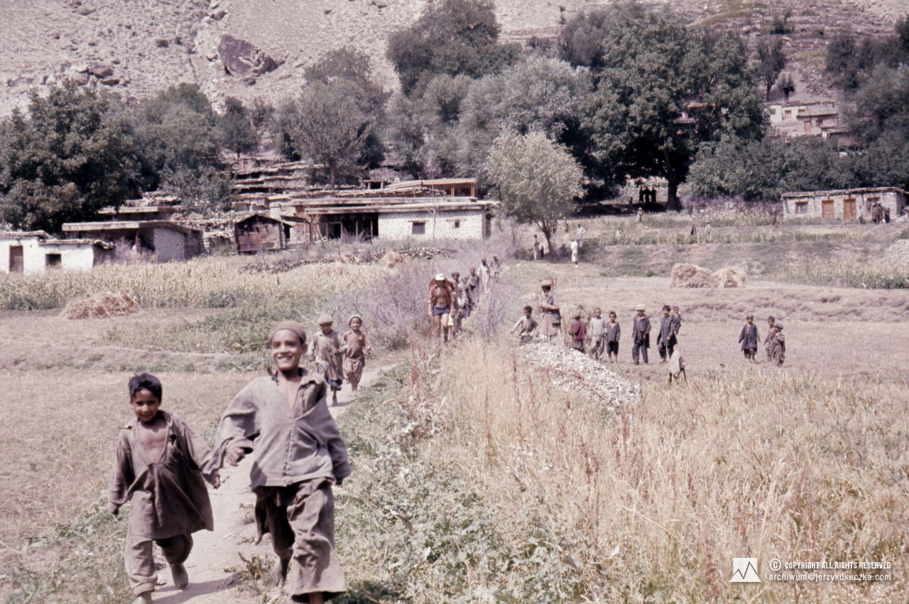 Caravan in a Pakistani village.
