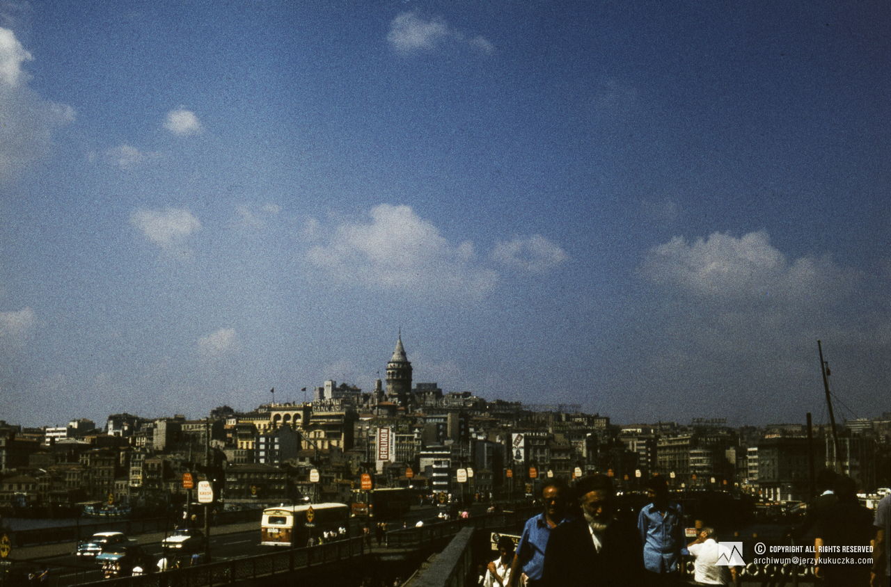 Panorama of Istanbul. The Galata Tower is visible in the center. Transfer of the participants of the expedition through Turkey. Route from Katowice to Islamabad.