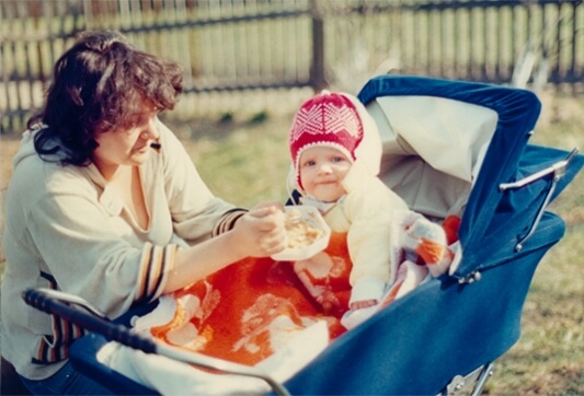 Wojtek z mamą Cecylią. Rodzinny czas w Istebnej.