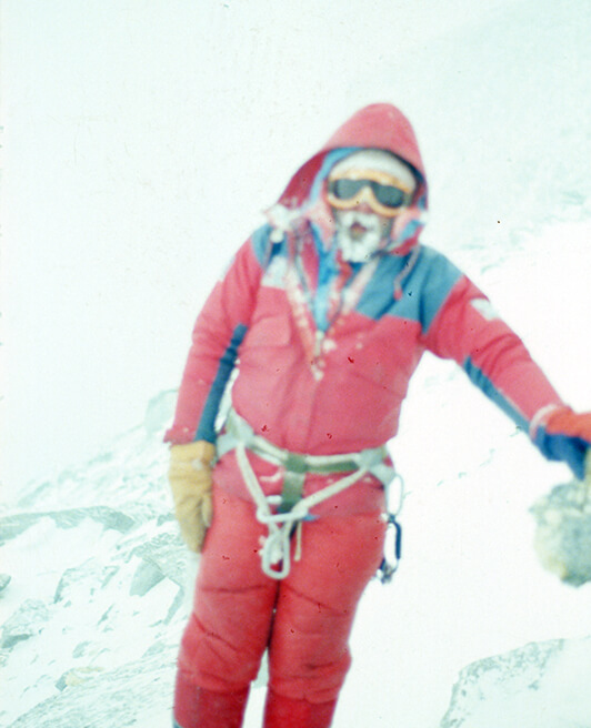Andrzej Czok na stoku Dhaulagiri.