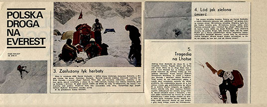 Artykuł “...Filarem Południowym”, opisujący przebieg wyprawy. Trybuna Robotnicza nr 117/1980.