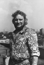 Jerzy Kukuczka podczas prac wysokościowych na Śląsku.